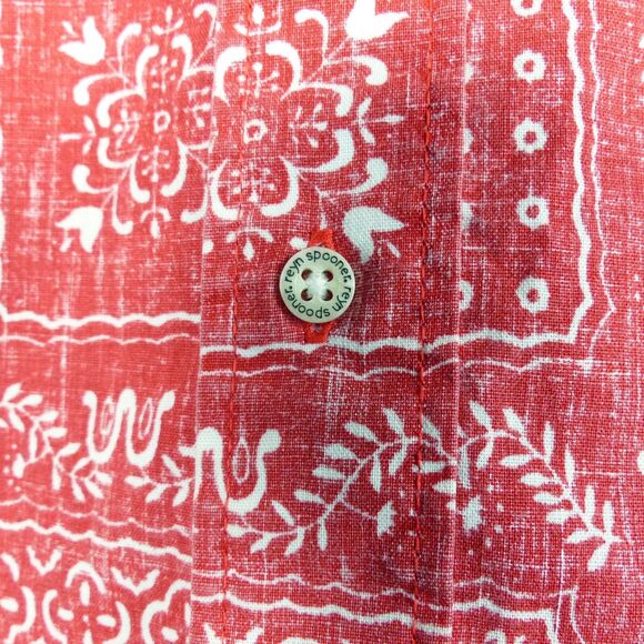 Reyn Spooner Original Lahaina Sailor Shirt Men XL Tailored Fit Red Bandana Aloha - Picture 8 of 12